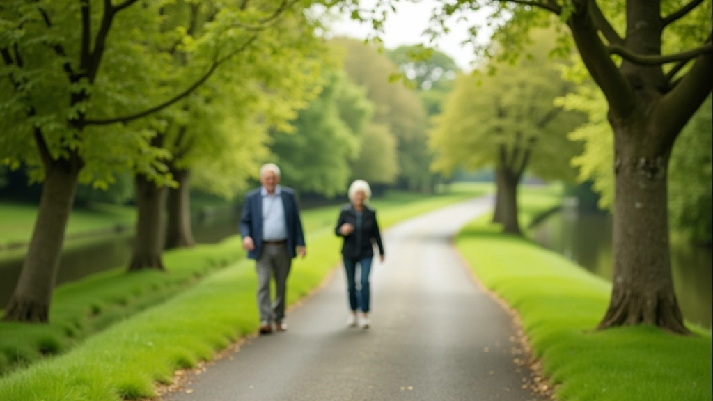 Peaceful Irish canal landscape showing gentle terrain perfect for senior walkers
