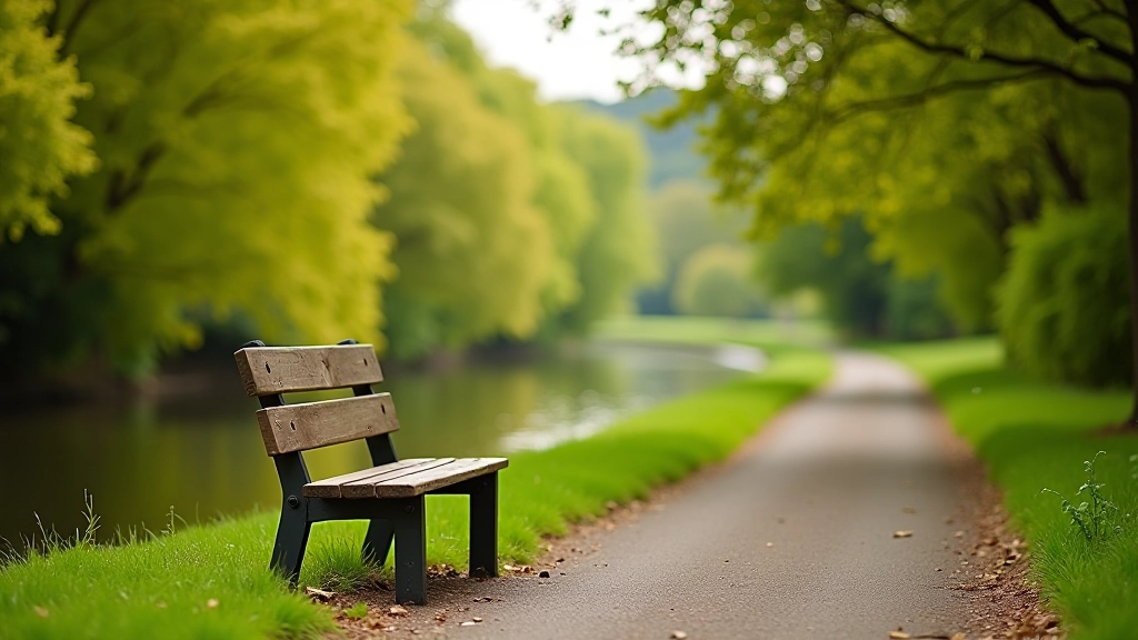 Accessible rest bench overlooking the Grand Canal with easy access from the towpath